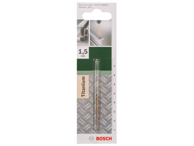 HSS-TiN sveder za kovino Bosch, DIN 338, Dimenzije: 1.5x40mm, 2609255089